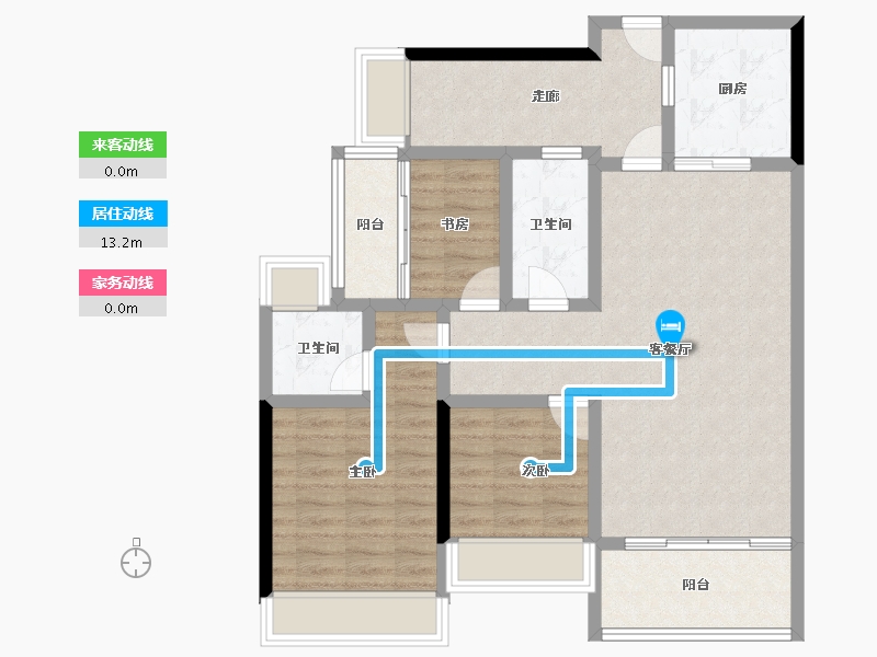 四川省-成都市-唐人街相府花园-93.01-户型库-动静线