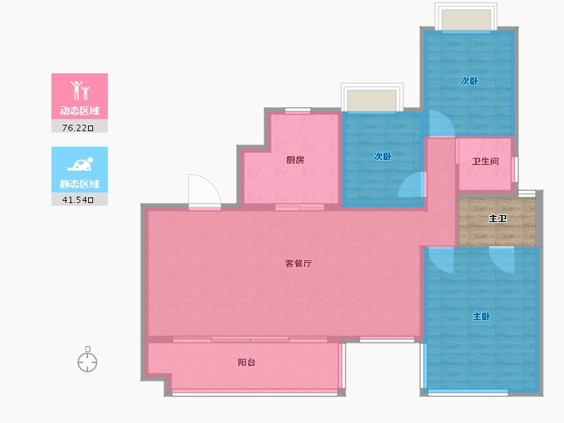 四川省-成都市-桂湖正荣府-112.00-户型库-动静分区