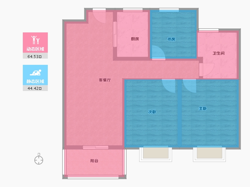 江苏省-盐城市-德惠尚书府-98.00-户型库-动静分区