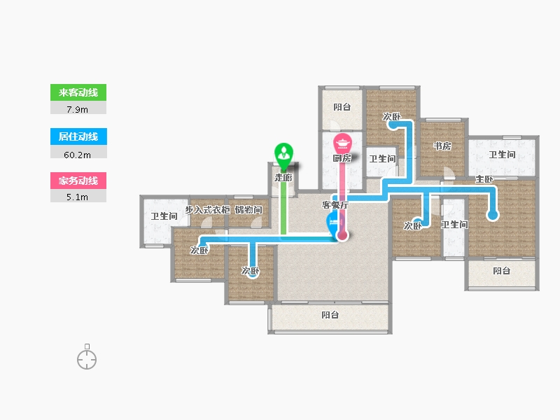 四川省-成都市-麓湖生态城-248.61-户型库-动静线