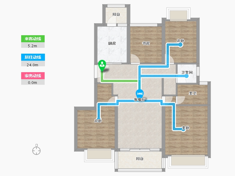 四川省-成都市-桂湖正荣府-92.80-户型库-动静线