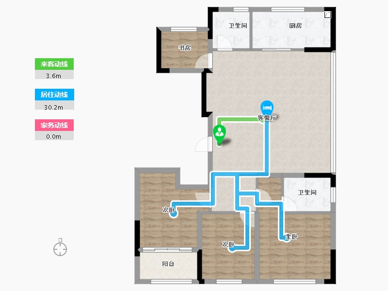 浙江省-金华市-招商华鸿云湖臻品-112.80-户型库-动静线