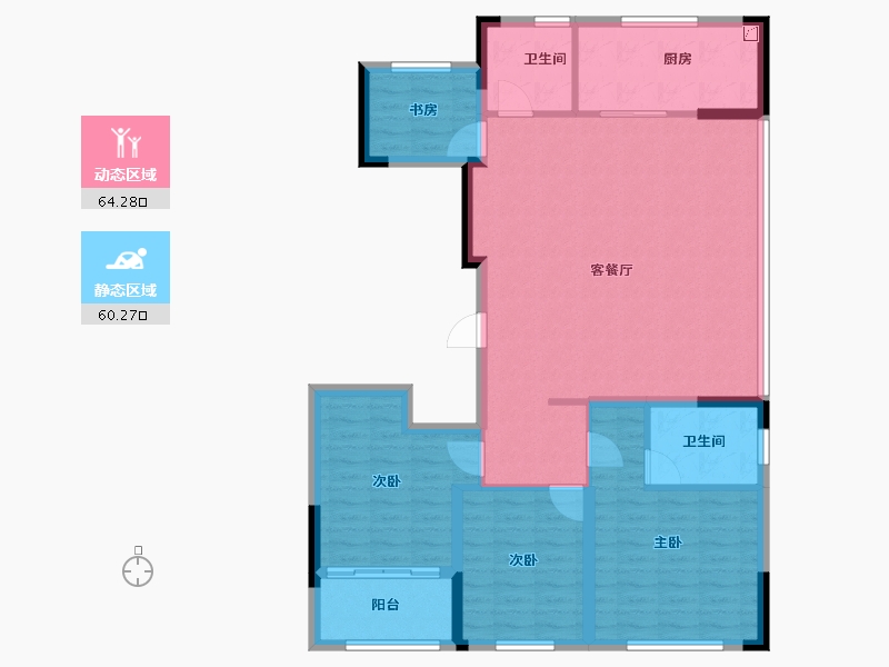 浙江省-金华市-招商华鸿云湖臻品-112.80-户型库-动静分区