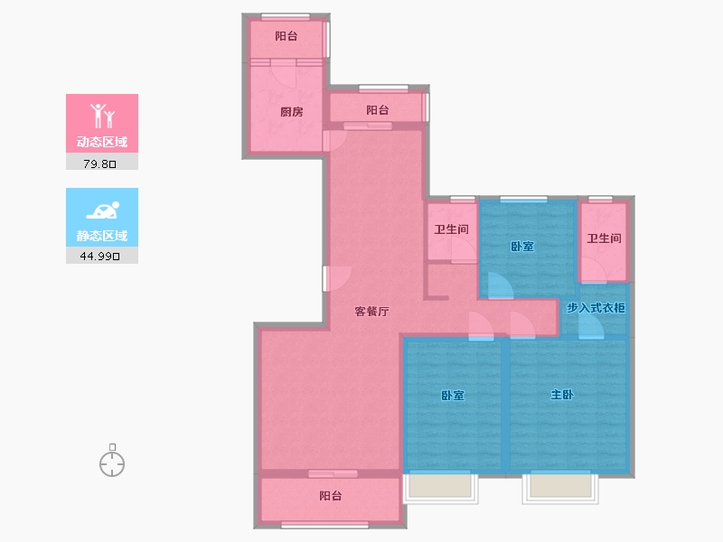 河南省-信阳市-泰岩·锦江城-111.00-户型库-动静分区