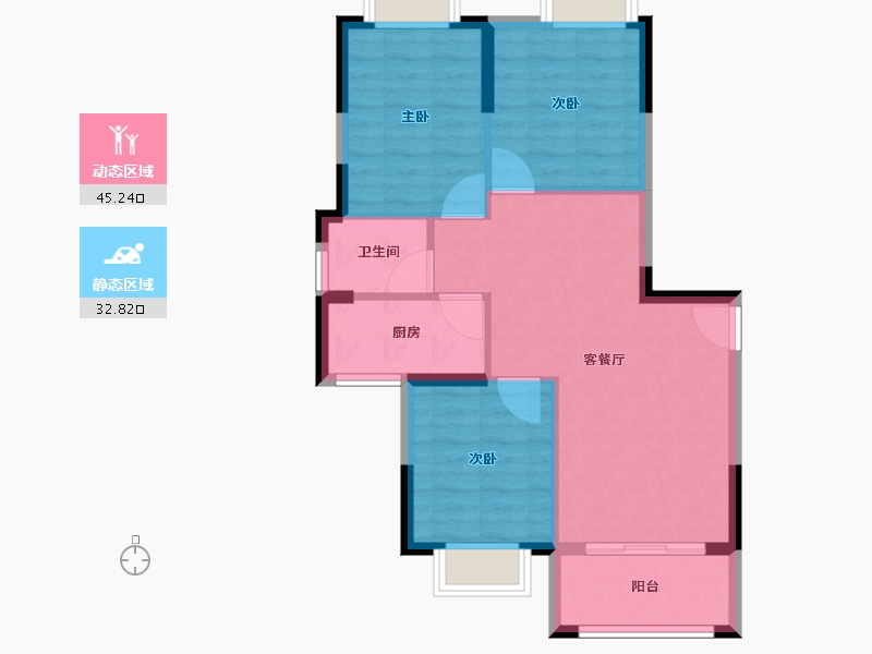 海南省-万宁市-万宁永桥尚城-70.56-户型库-动静分区