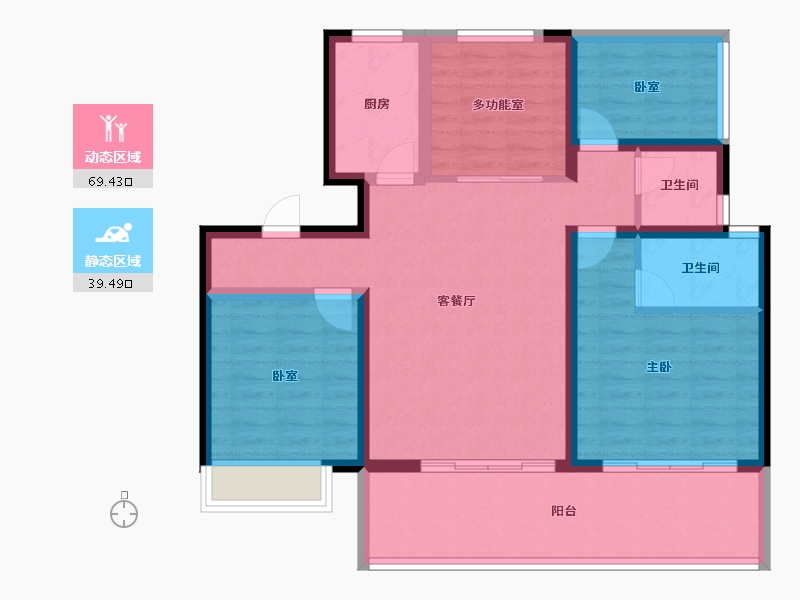 海南省-三亚市-和泓海棠府-97.16-户型库-动静分区