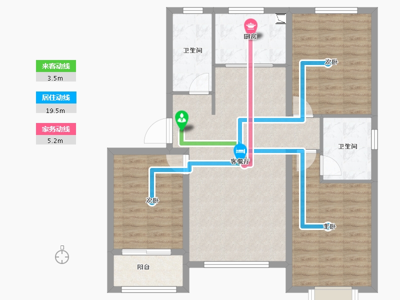 山东省-潍坊市-滨海87号-89.31-户型库-动静线