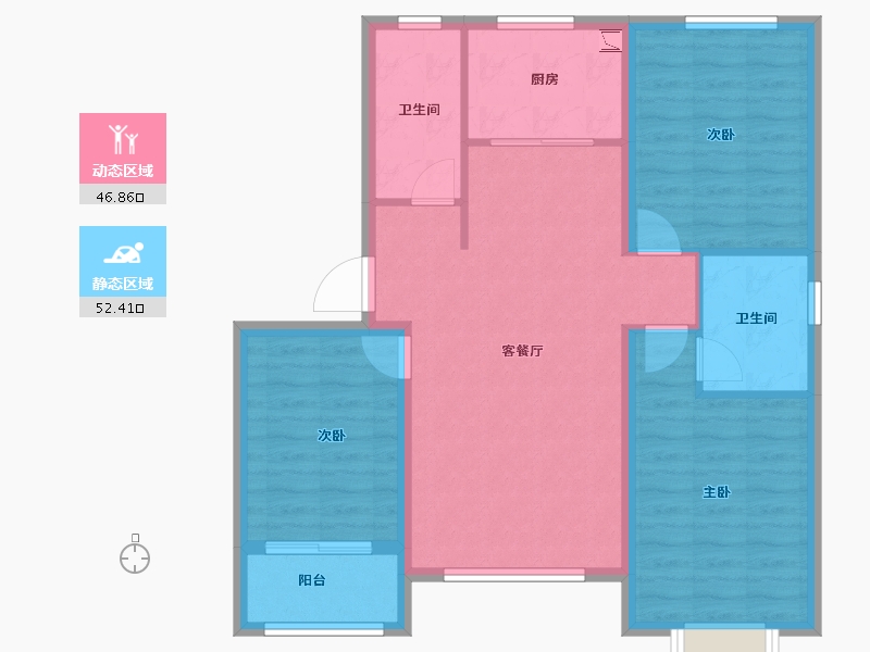 山东省-潍坊市-滨海87号-89.31-户型库-动静分区