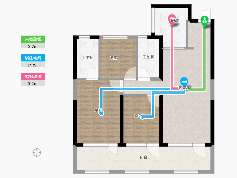 山东省-青岛市-华新园央和府-94.40-户型库-动静线