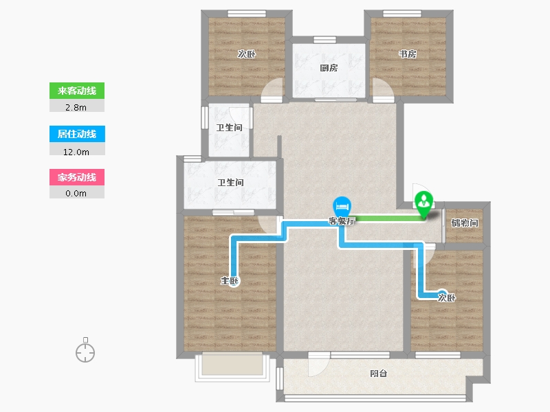 山东省-烟台市-瑞东瑞学府-108.79-户型库-动静线