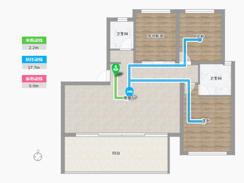 海南省-三亚市-北京城建海云湾-91.65-户型库-动静线