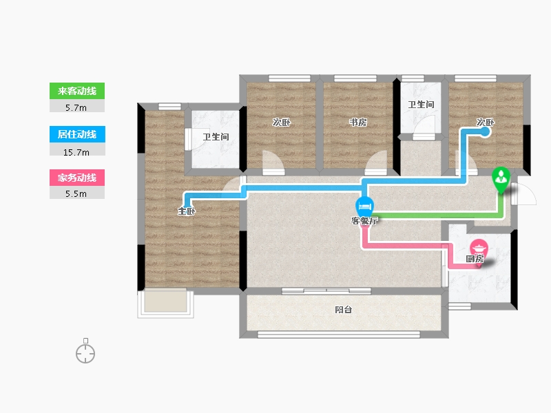 四川省-成都市-隆腾公园城-95.93-户型库-动静线