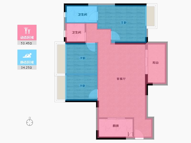 广东省-惠州市-海伦堡臻悦府-79.00-户型库-动静分区