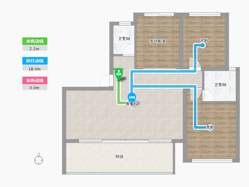 海南省-三亚市-北京城建海云湾-91.65-户型库-动静线