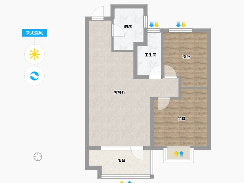 山东省-烟台市-瑞东瑞学府-63.01-户型库-采光通风