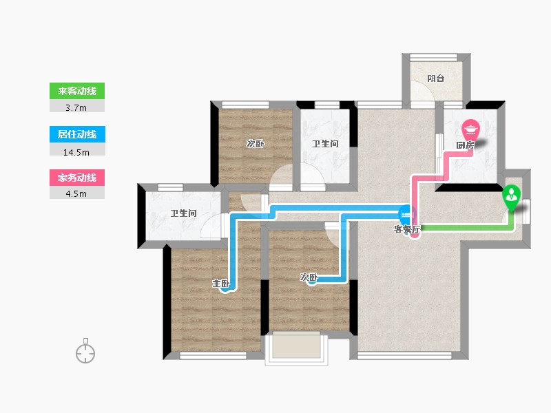 四川省-成都市-东原江山印月-69.11-户型库-动静线