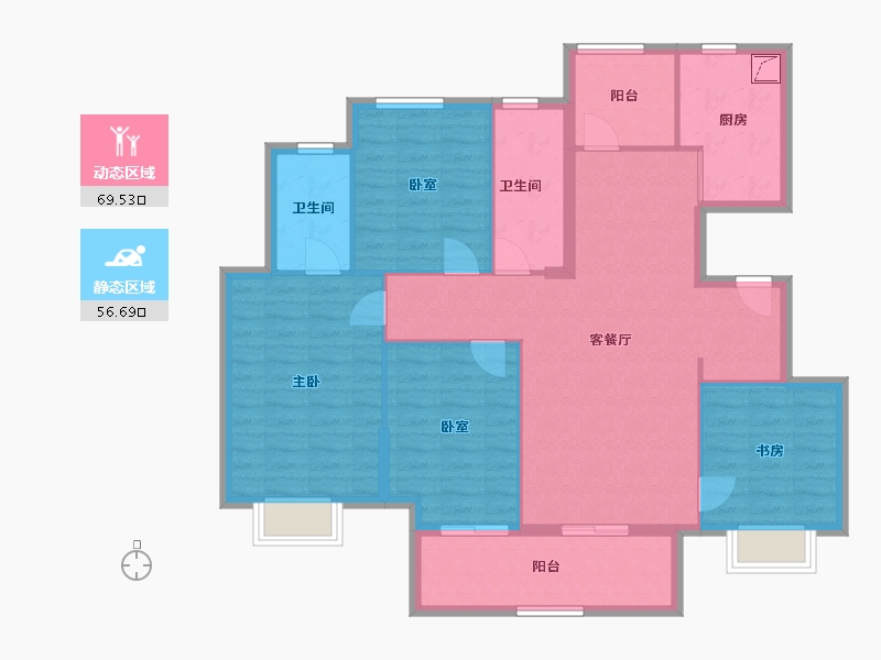 湖南省-长沙市-长沙亿达智造小镇-114.68-户型库-动静分区