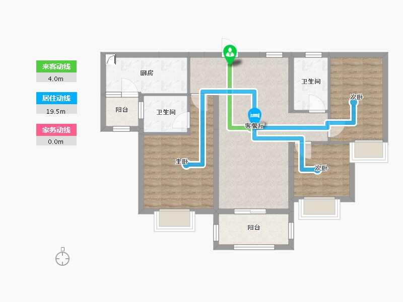 广东省-江门市-美的海棠公馆-80.00-户型库-动静线