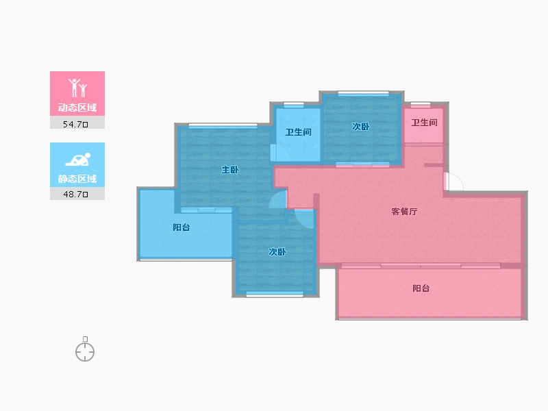 海南省-三亚市-北京城建海云湾-94.55-户型库-动静分区