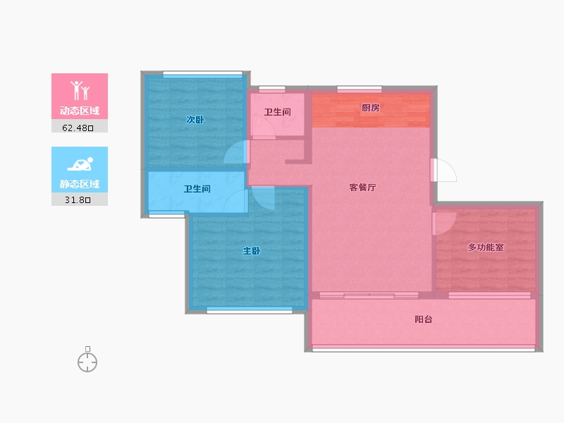 海南省-三亚市-北京城建海云湾-84.77-户型库-动静分区