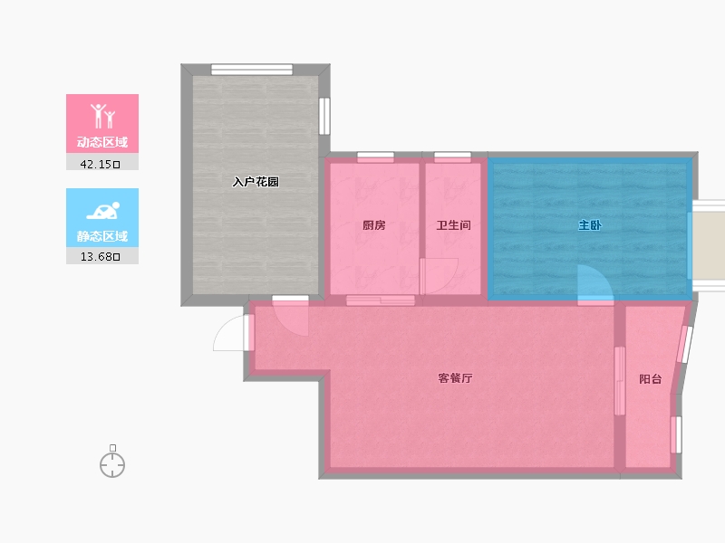 广东省-广州市-天雅居-B区-74.00-户型库-动静分区