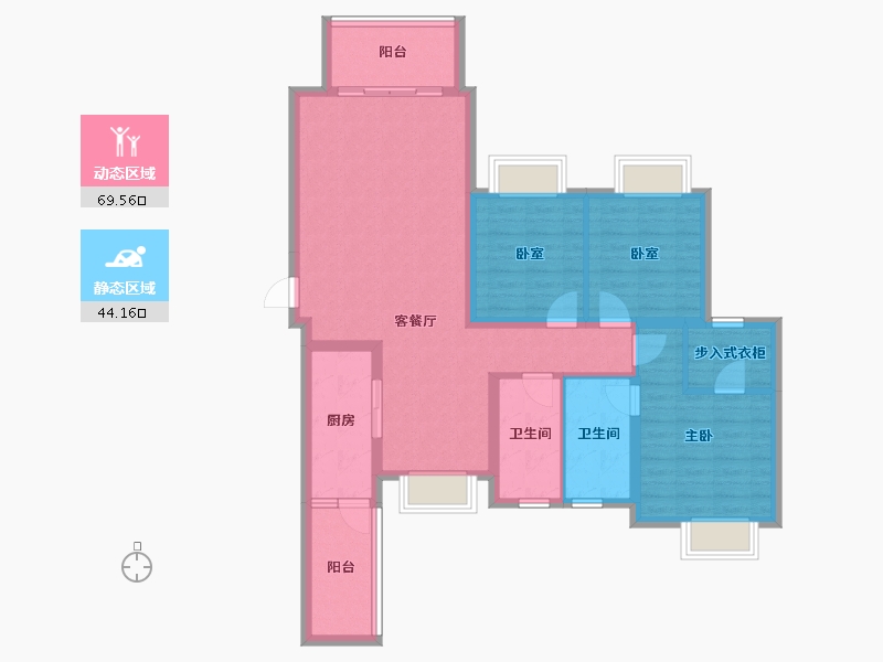 四川省-成都市-太阳公元-101.43-户型库-动静分区