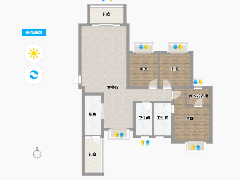 四川省-成都市-太阳公元-101.43-户型库-采光通风