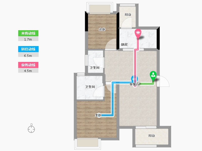 四川省-成都市-东原中业印江洲-73.61-户型库-动静线