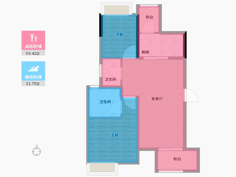 四川省-成都市-东原中业印江洲-73.61-户型库-动静分区