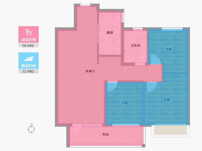 山东省-烟台市-瑞东瑞学府-81.14-户型库-动静分区