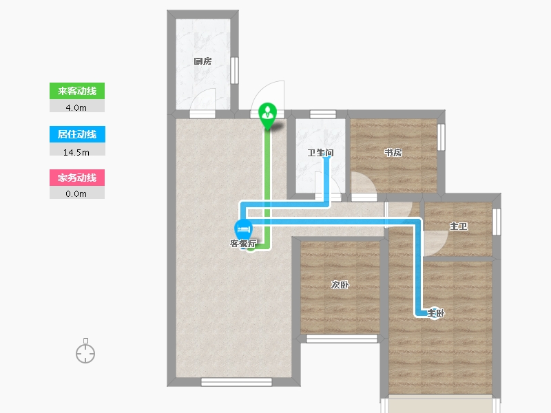 四川省-成都市-汉嘉国际社区-69.49-户型库-动静线