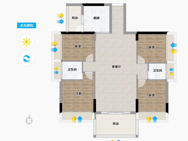 广东省-惠州市-金碧湾花园-114.18-户型库-采光通风