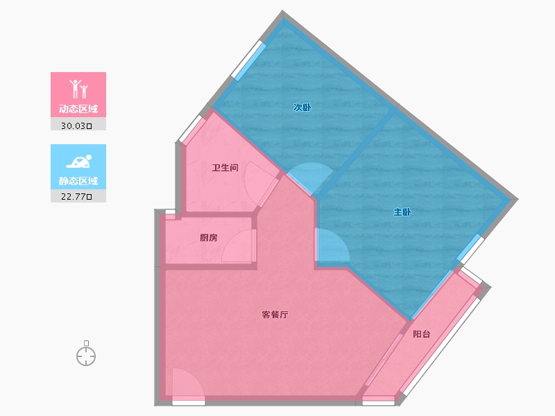 广东省-深圳市-丽湖花园-51.00-户型库-动静分区