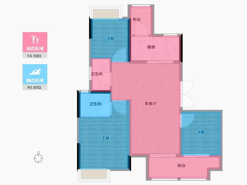 四川省-成都市-东原中业印江洲-88.01-户型库-动静分区