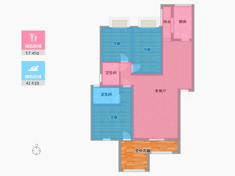 四川省-成都市-宗申流溪别院-110.37-户型库-动静分区