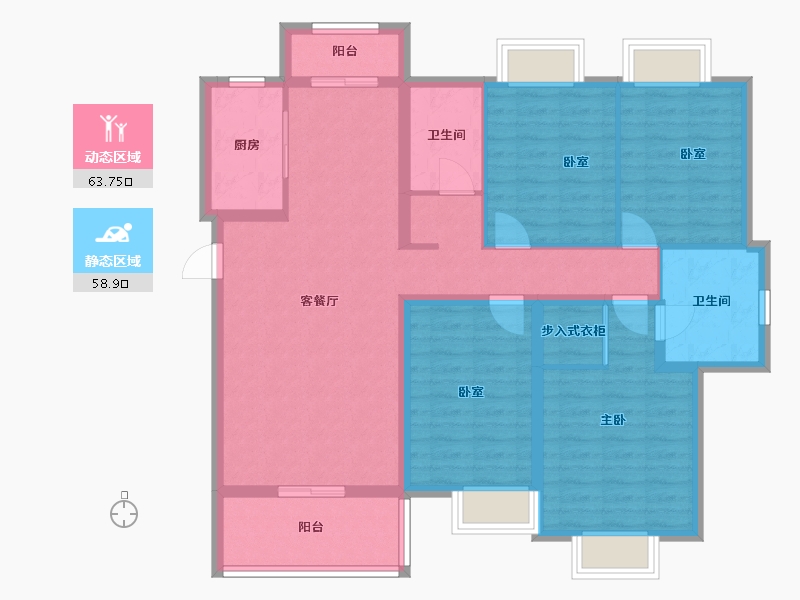 湖南省-长沙市-长沙亿达智造小镇-109.74-户型库-动静分区