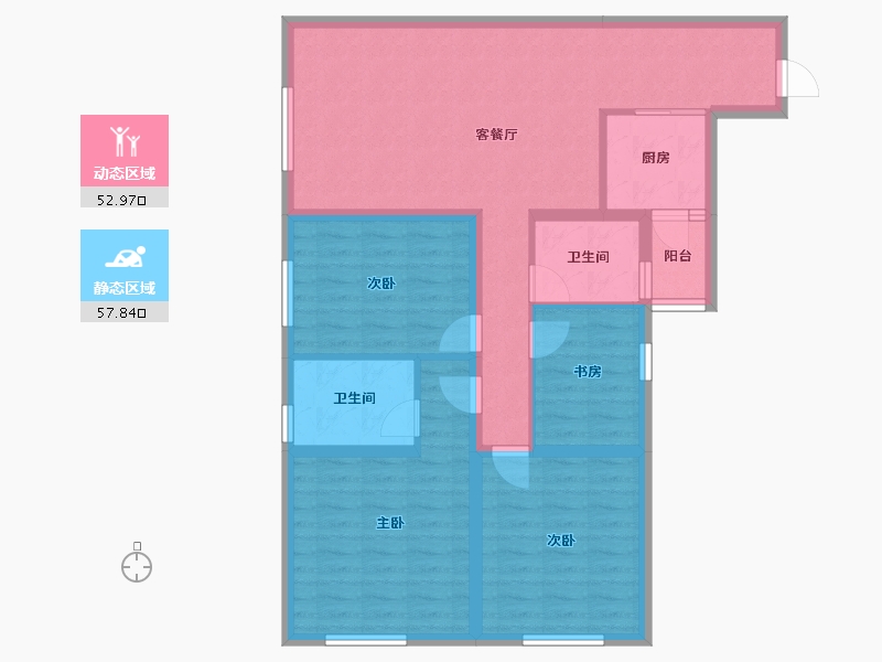 云南省-昆明市-俊发城-98.81-户型库-动静分区