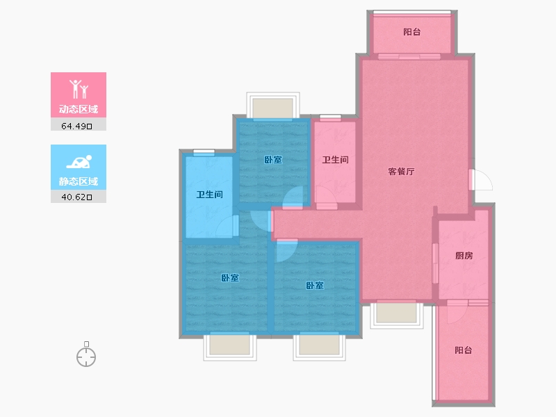 四川省-成都市-太阳公元-92.42-户型库-动静分区