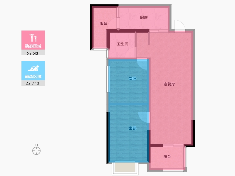 云南省-昆明市-俊发城-67.20-户型库-动静分区