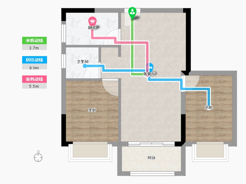 海南省-万宁市-万宁永桥尚城-58.57-户型库-动静线