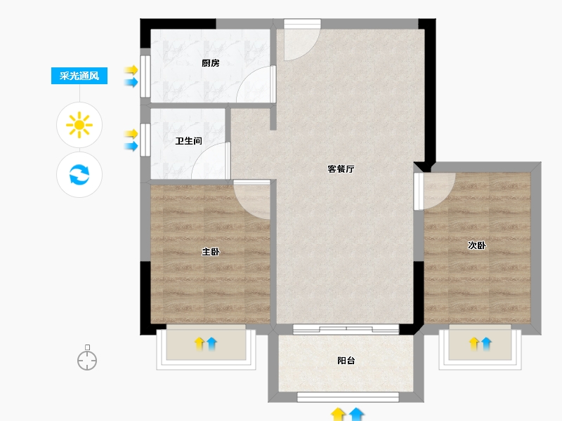 海南省-万宁市-万宁永桥尚城-58.57-户型库-采光通风