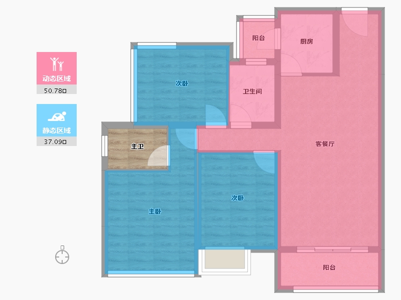 四川省-成都市-珑山樾-81.50-户型库-动静分区