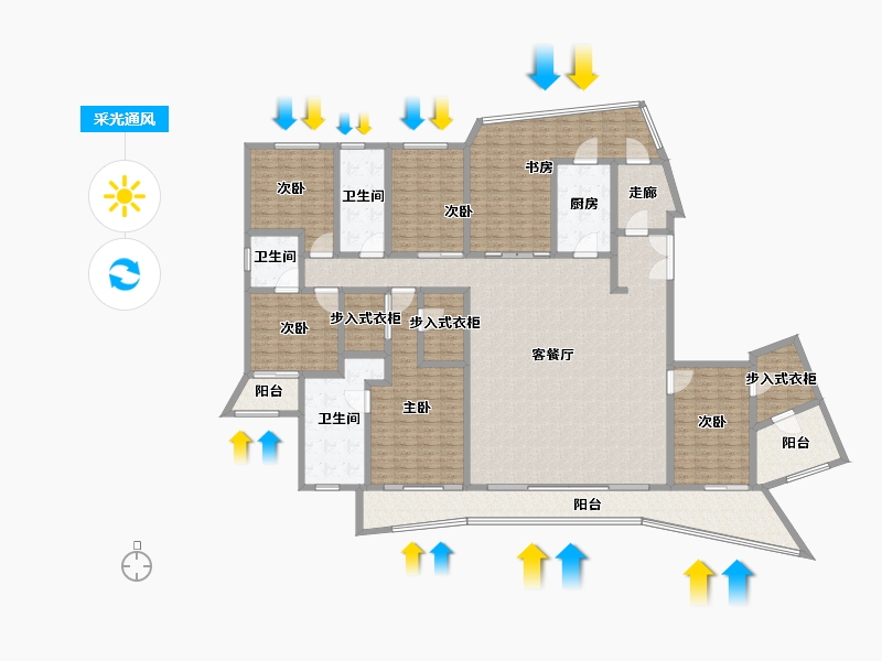 四川省-成都市-麓湖生态城-280.00-户型库-采光通风