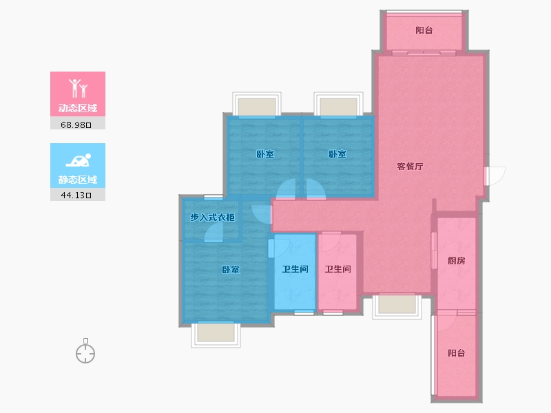 四川省-成都市-太阳公元-100.82-户型库-动静分区