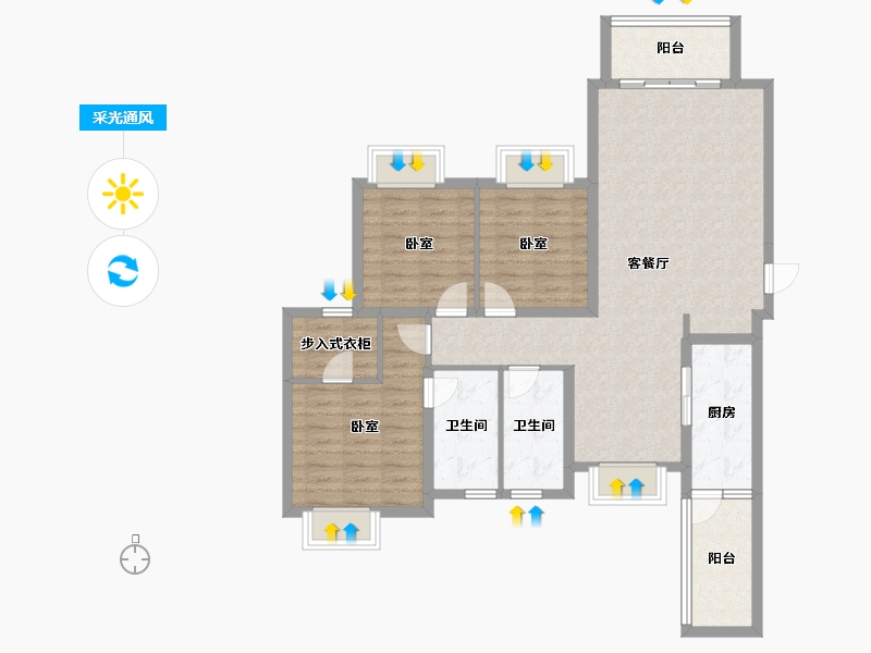 四川省-成都市-太阳公元-100.82-户型库-采光通风