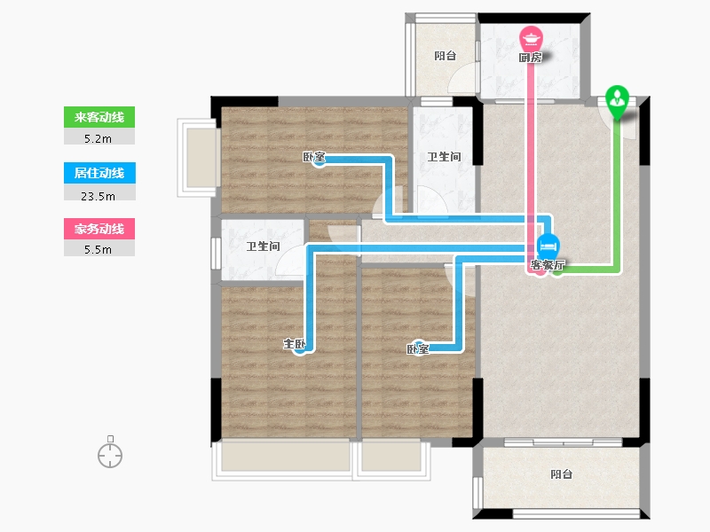 广东省-惠州市-博景湾-100.20-户型库-动静线