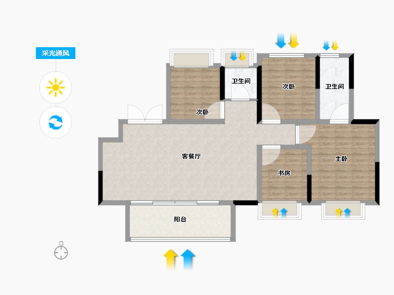 四川省-成都市-东原中业印江洲-112.00-户型库-采光通风