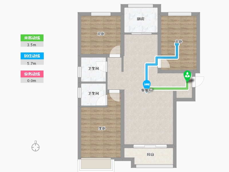 河北省-邢台市-御峰华府-90.00-户型库-动静线