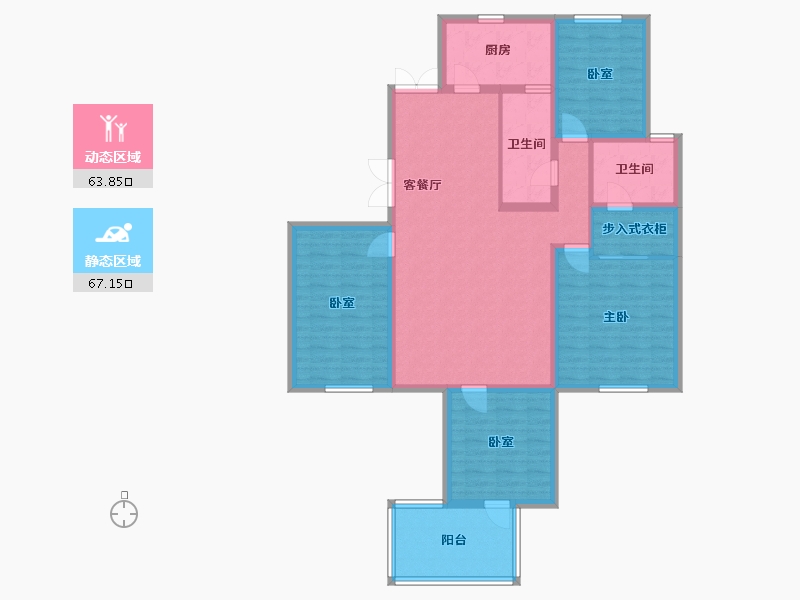 山东省-烟台市-磁山温泉小镇-117.60-户型库-动静分区