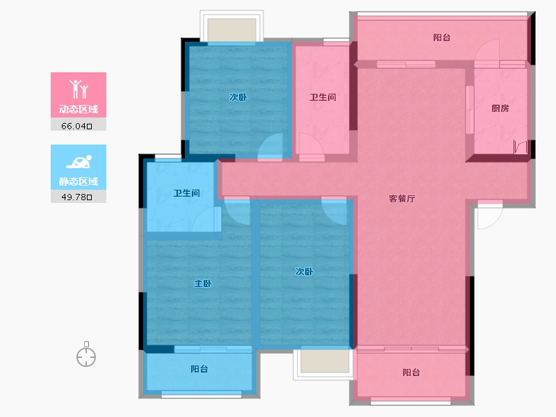 四川省-成都市-成金金语湾-101.98-户型库-动静分区